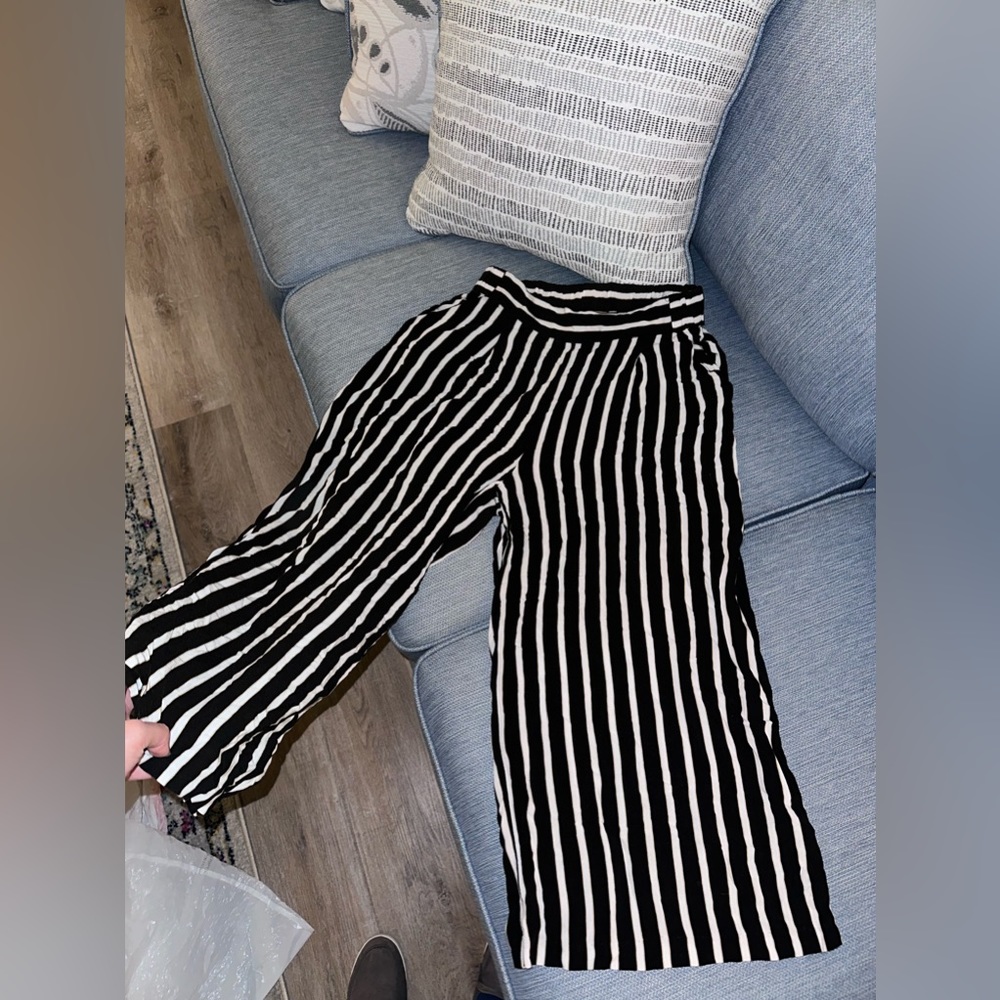 Wide leg flare pants, high waisted